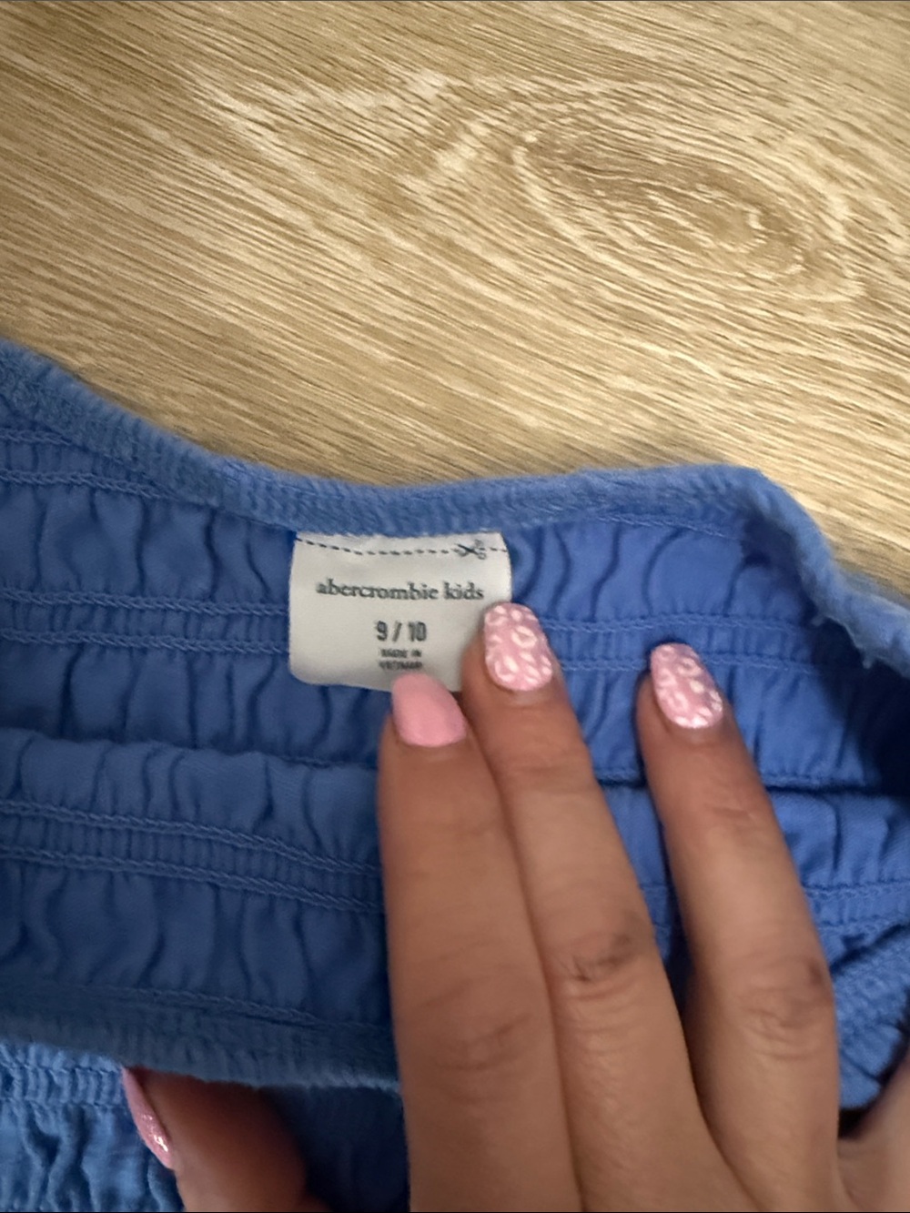 abercrombie kids blue smocked tube top